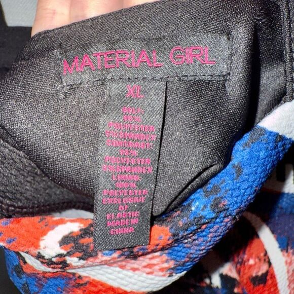 Material Girl Womens Babydoll Bustier Dress Size XL Blue Abstract Strappy Y2K - Picture 10 of 16